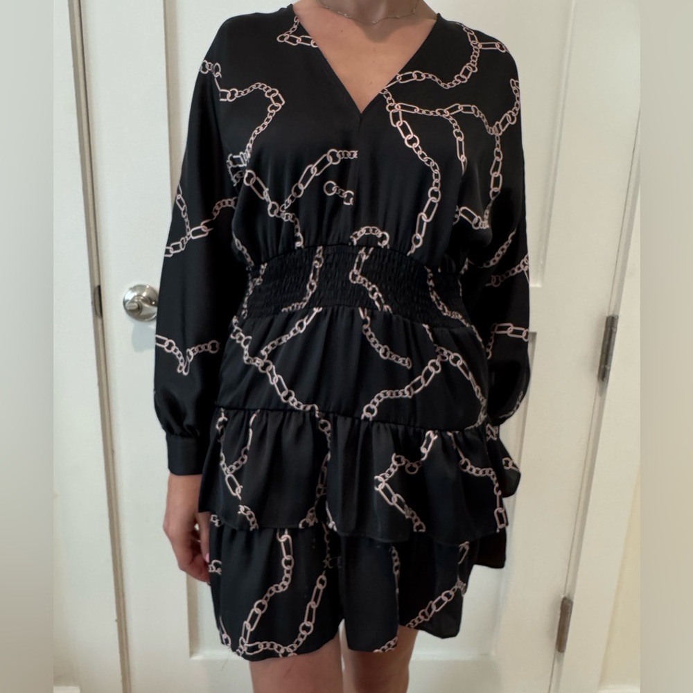 Zara pink chain design dress